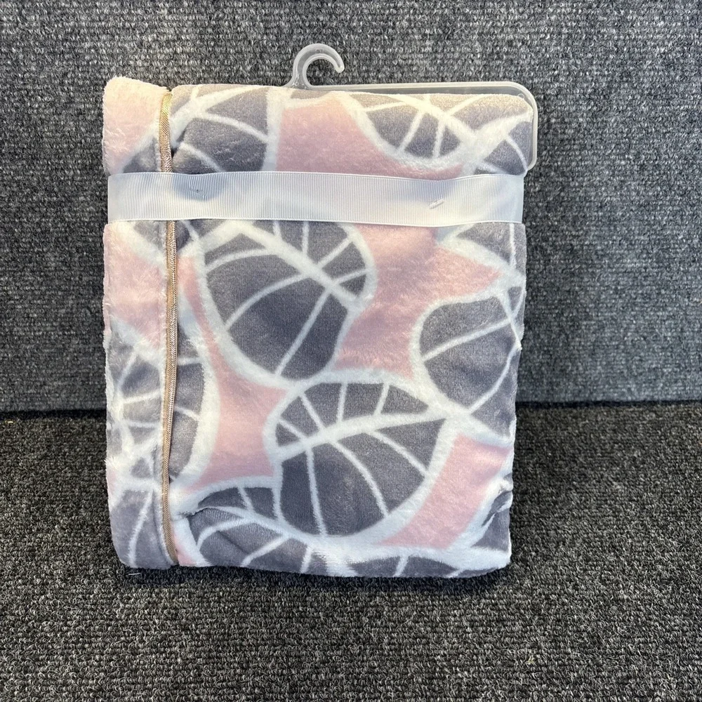 Lambs & Ivy~Calypso Collection~Pink/Gray Koala Leaf Print~Baby Blanket~30